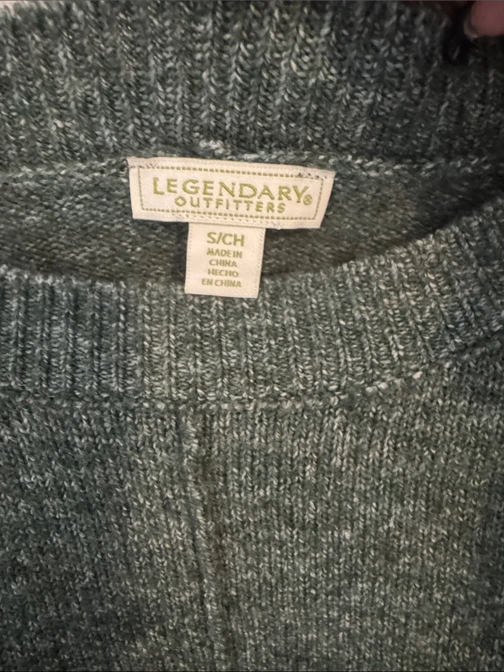 Legendary Whitetails Heathered Green Knit Crewneck N0083